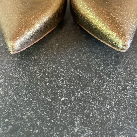 Gold Rochas flat with slingback - Picture 7 of 10